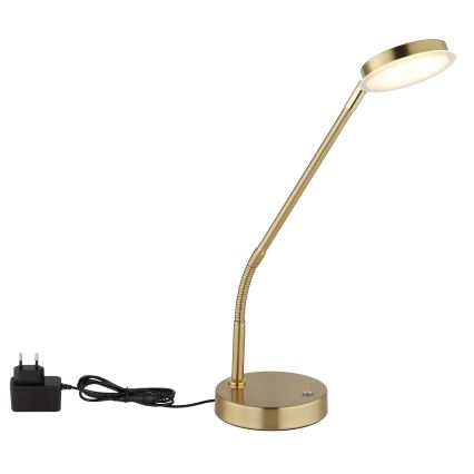 Globo - Димируема LED настолна лампа със сензорно управление LED/6,5W/230V 2700/3350/4000K месинг