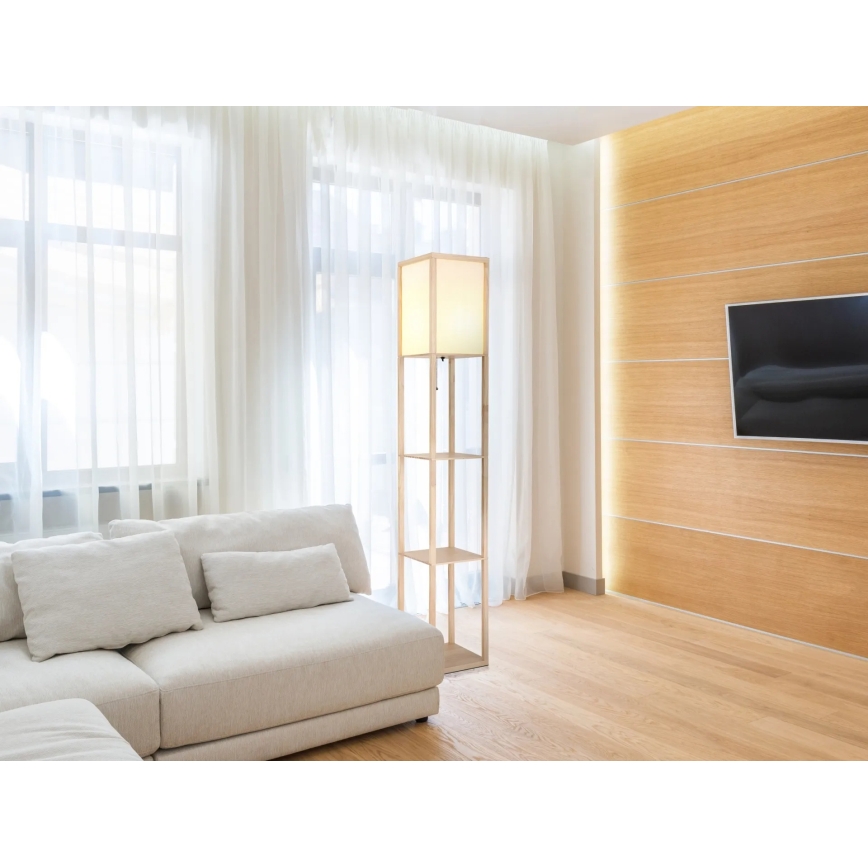 Globo - Бежова подова лампа 1xE27/60W/230V