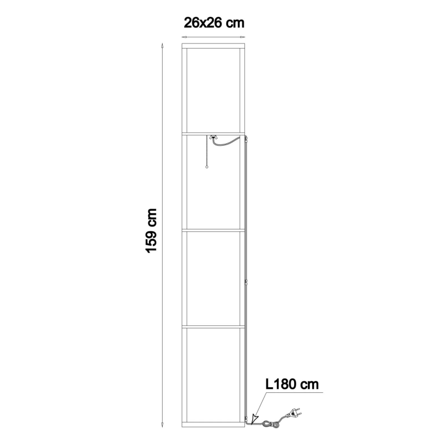 Globo - Бежова подова лампа 1xE27/60W/230V