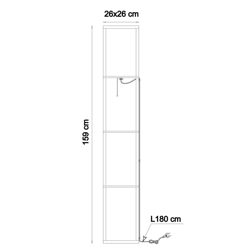 Globo - Подова лампа 1xE27/60W/230V черна