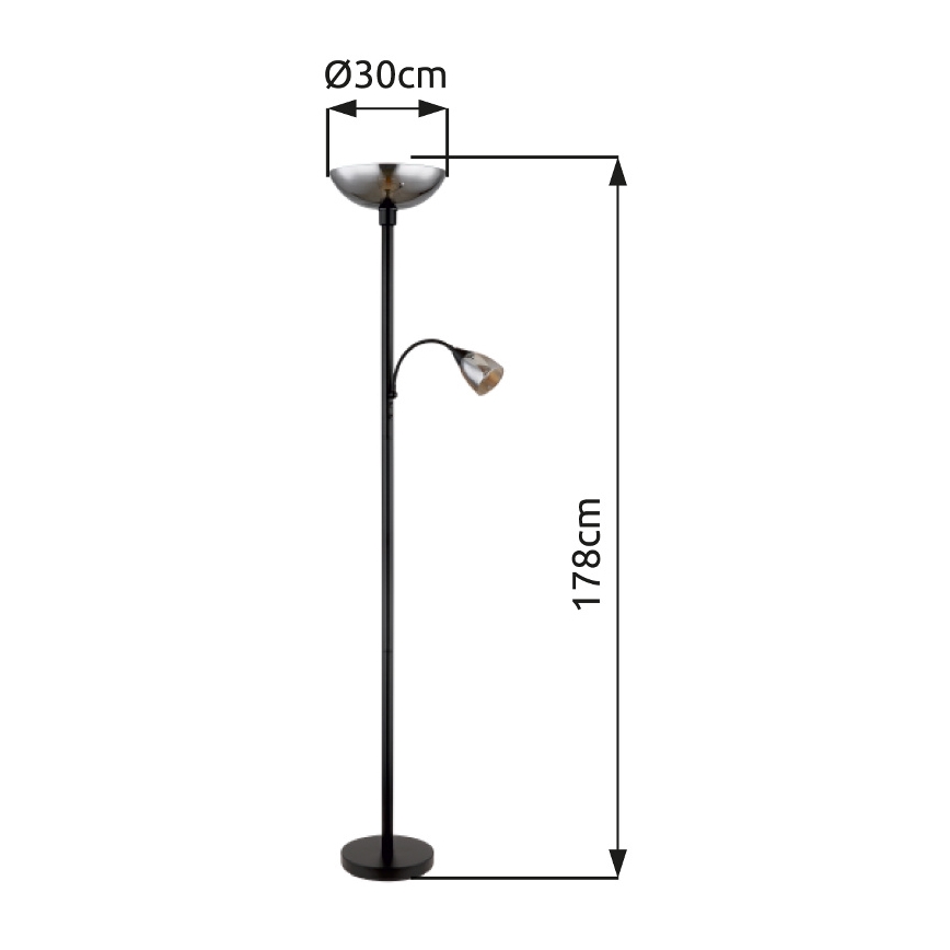 Globo - Лампион 1xE27/60W/230V + 1xE14/40W