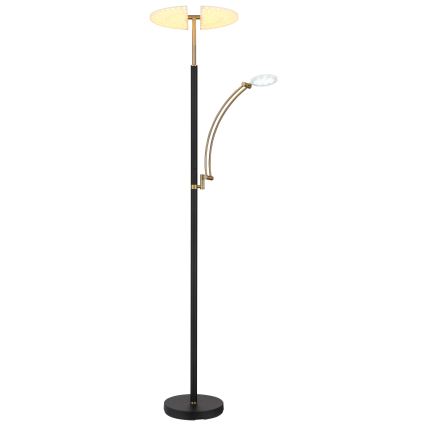 Globo - LED димируема подова лампа LED/40W/230V + LED/5,5W 2700/4000/6000K черна