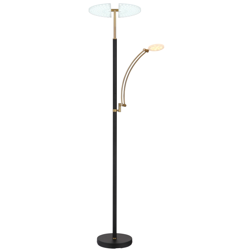 Globo - LED димируема подова лампа LED/40W/230V + LED/5,5W 2700/4000/6000K черна