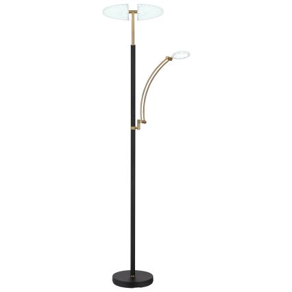 Globo - LED димируема подова лампа LED/40W/230V + LED/5,5W 2700/4000/6000K черна