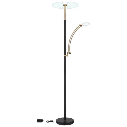 Globo - LED димируема подова лампа LED/40W/230V + LED/5,5W 2700/4000/6000K черна