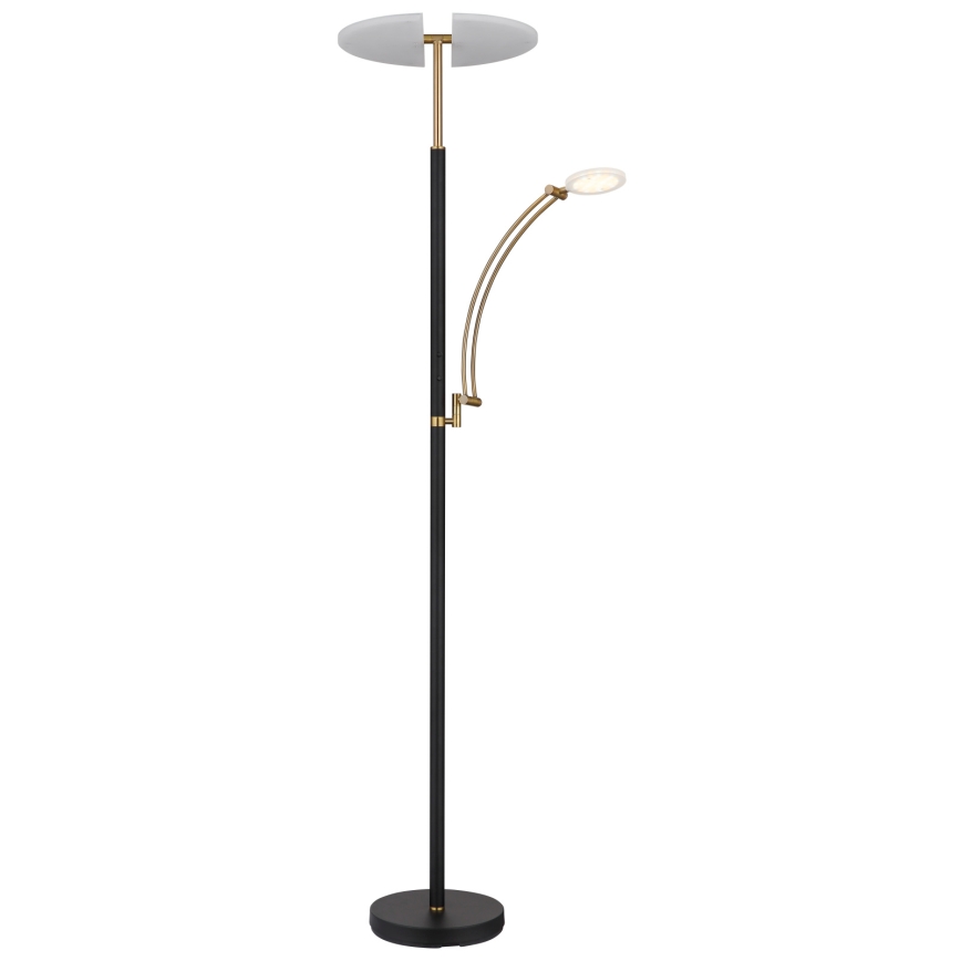 Globo - LED димируема подова лампа LED/40W/230V + LED/5,5W 2700/4000/6000K черна