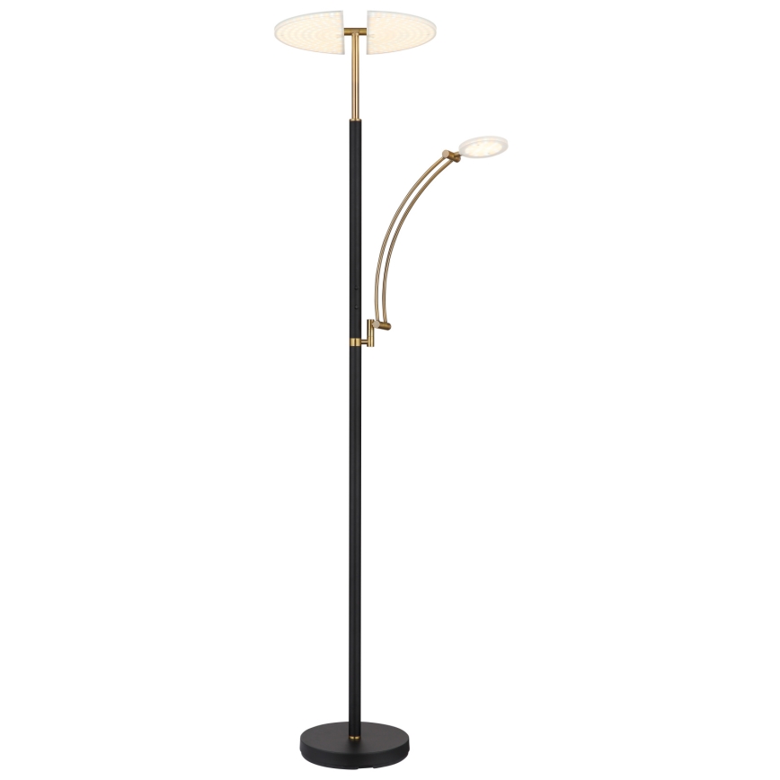 Globo - LED димируема подова лампа LED/40W/230V + LED/5,5W 2700/4000/6000K черна