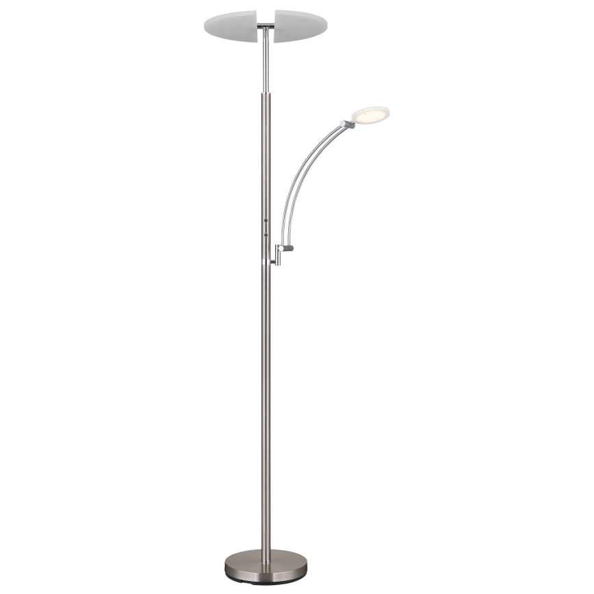 Globo - Димируема LED подова лампа LED/40W/230V + LED/5,5W 2700/4000/6000K матов хром