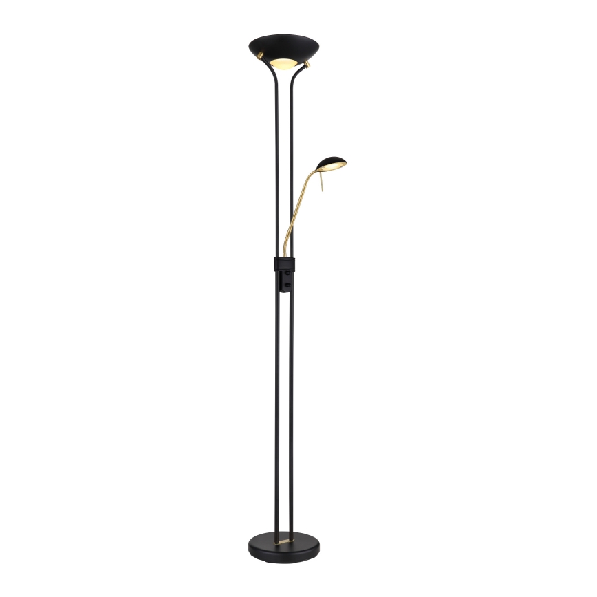 Globo - LED Димируем лампион LED/20W/230V + LED/5,5W 3000K черен/златист