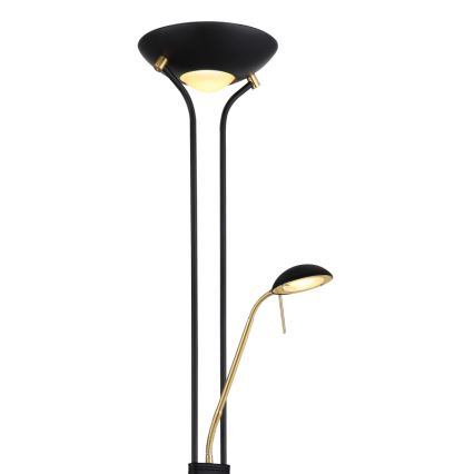 Globo - LED Димируем лампион LED/20W/230V + LED/5,5W 3000K черен/златист