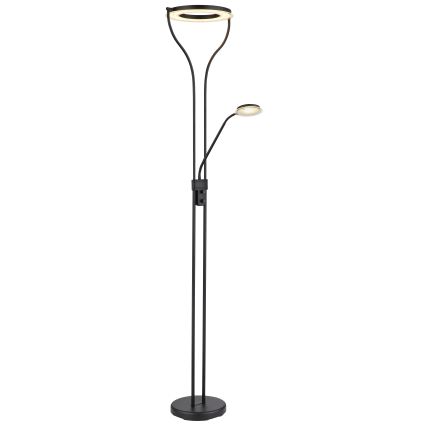 Globo - Димируема LED подова лампа LED/20W/230V + LED/4W 3000K черна