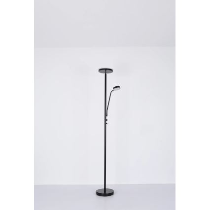 Globo - Димируема LED стояща лампа LED/18,5W/230V + LED/4,5W 3000K черна