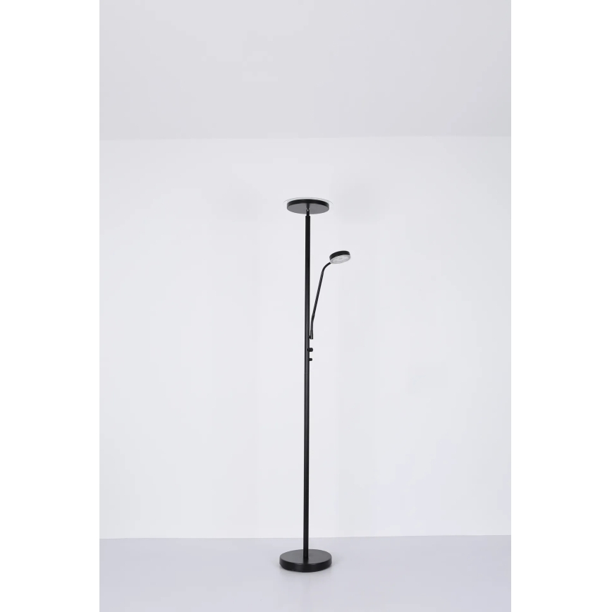 Globo - Димируема LED стояща лампа LED/18,5W/230V + LED/4,5W 3000K черна