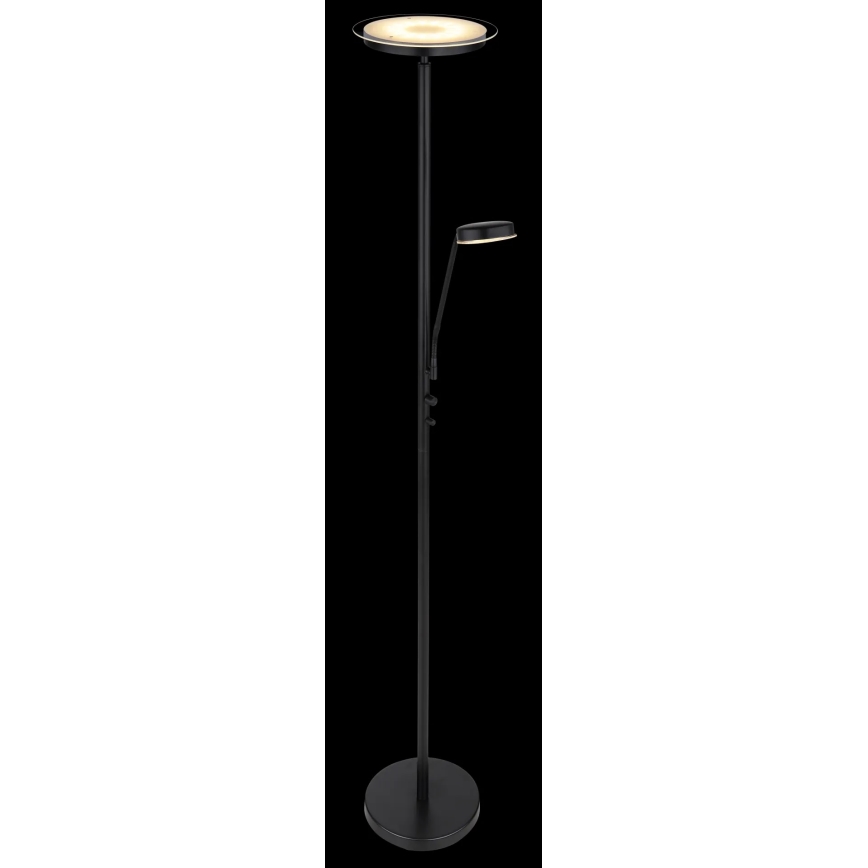 Globo - Димируема LED стояща лампа LED/18,5W/230V + LED/4,5W 3000K черна