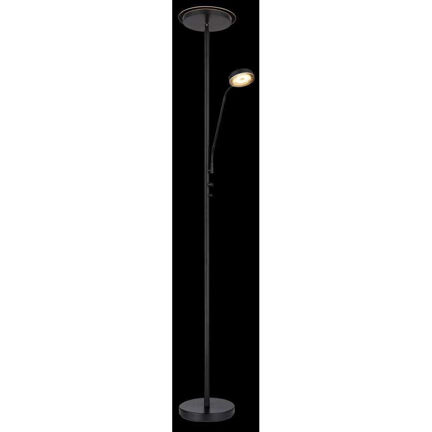 Globo - Димируема LED стояща лампа LED/18,5W/230V + LED/4,5W 3000K черна