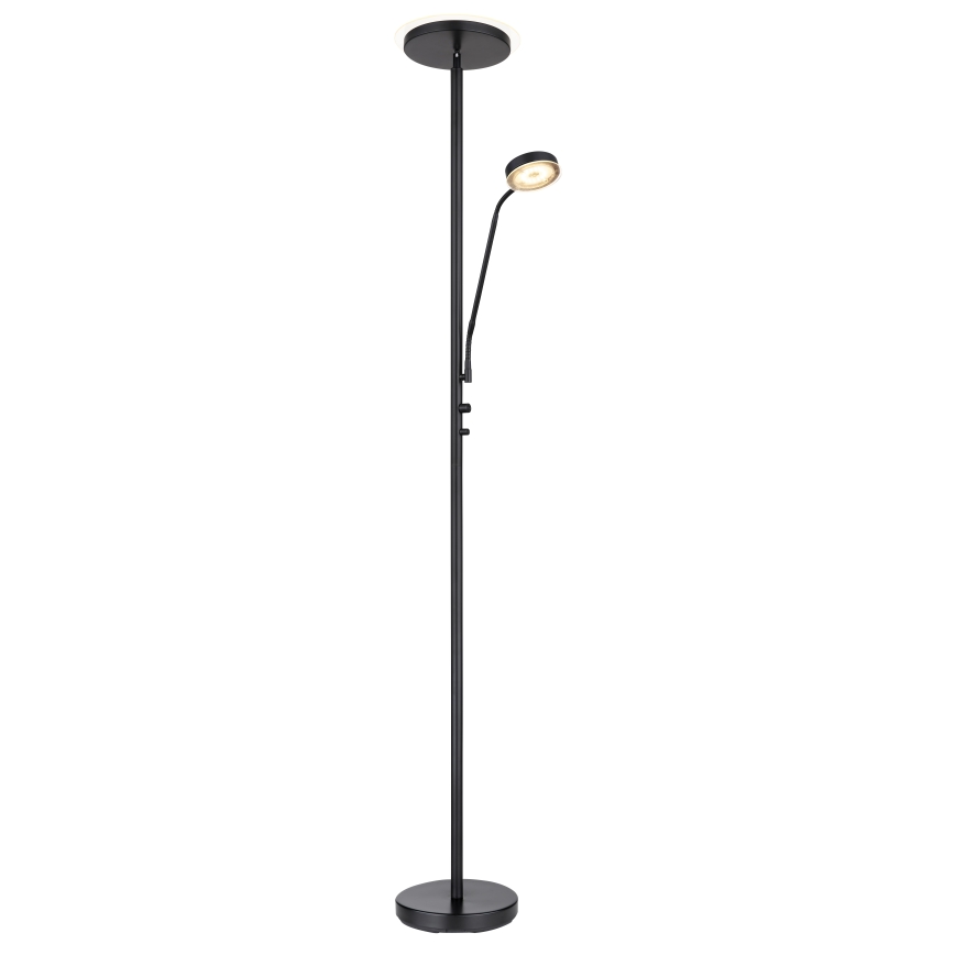 Globo - Димируема LED стояща лампа LED/18,5W/230V + LED/4,5W 3000K черна