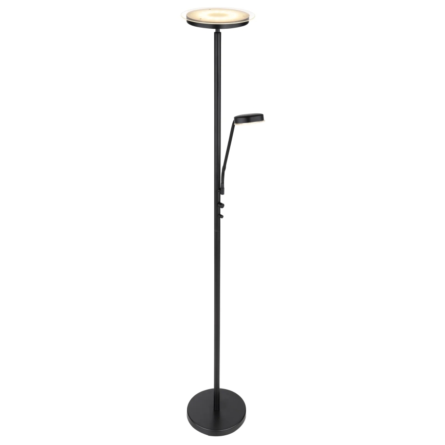 Globo - Димируема LED стояща лампа LED/18,5W/230V + LED/4,5W 3000K черна