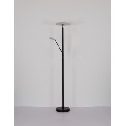 Globo - LED подова лампа с възможност за димиране LED/28W/230V + LED/5W 3000K черна
