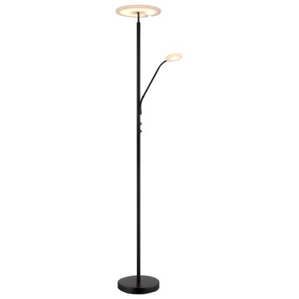 Globo - LED подова лампа с възможност за димиране LED/28W/230V + LED/5W 3000K черна