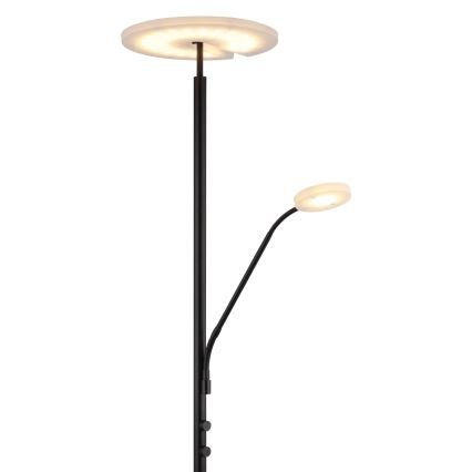 Globo - LED подова лампа с възможност за димиране LED/28W/230V + LED/5W 3000K черна