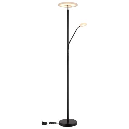 Globo - LED подова лампа с възможност за димиране LED/28W/230V + LED/5W 3000K черна