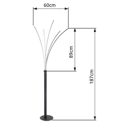 Globo - LED Димируем сензорен лампион LED/36W/230V лъскав хром