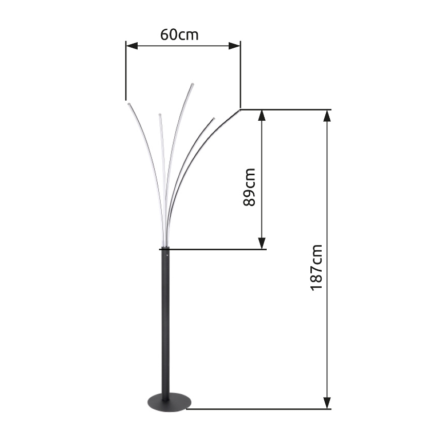 Globo - LED Димируем сензорен лампион LED/36W/230V лъскав хром