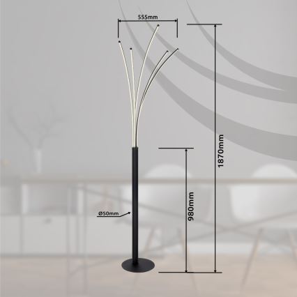 Globo - Димируема подова LED лампа LED/36W/230V 3000-6000K Wi-Fi Tuya + дистанционно управление