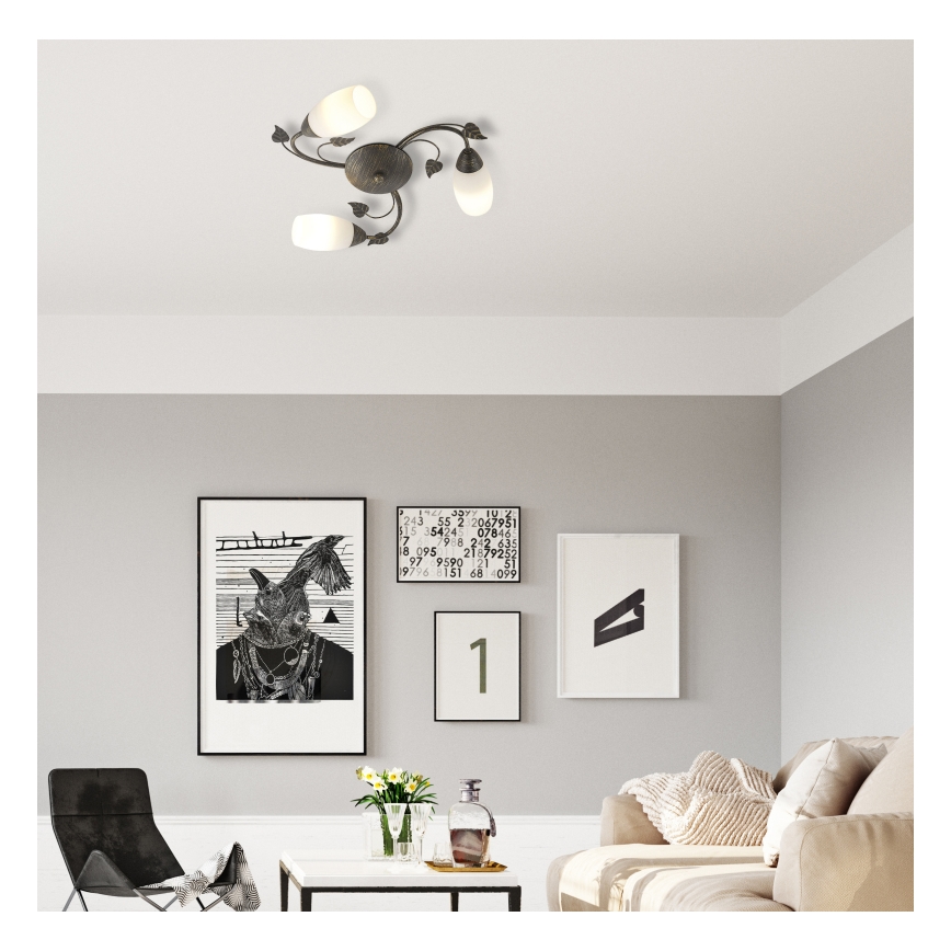 Globo - Полилей за повърхностен монтаж 3xE14/40W/230V