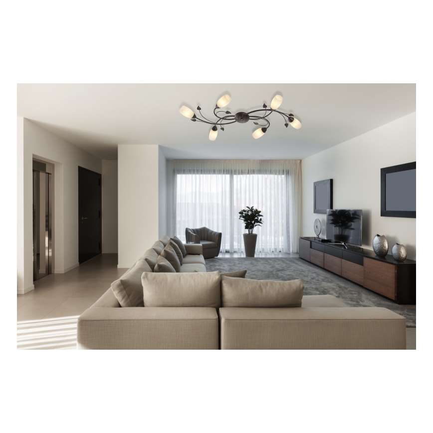 Globo - Полилей за повърхностен монтаж 6xE14/40W/230V