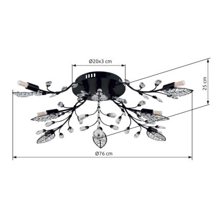 Globo - Таванно осветително тяло 8xG9/5W/230V Ø 76 см