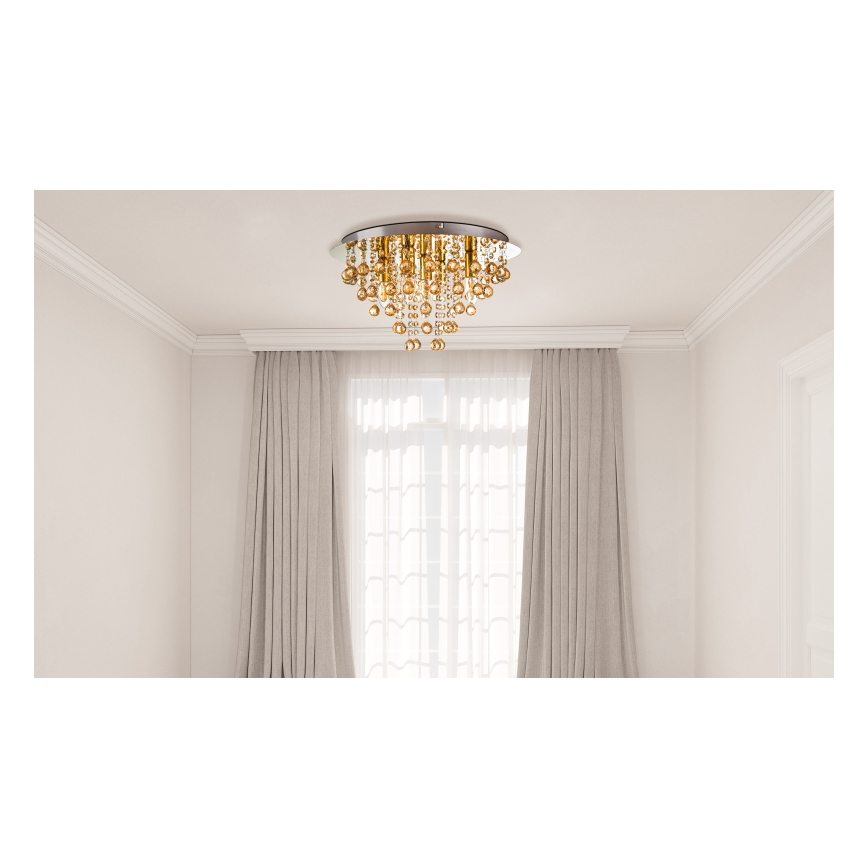 Globo - Плафон 5xE14/40W/230V Ø 46 см златист