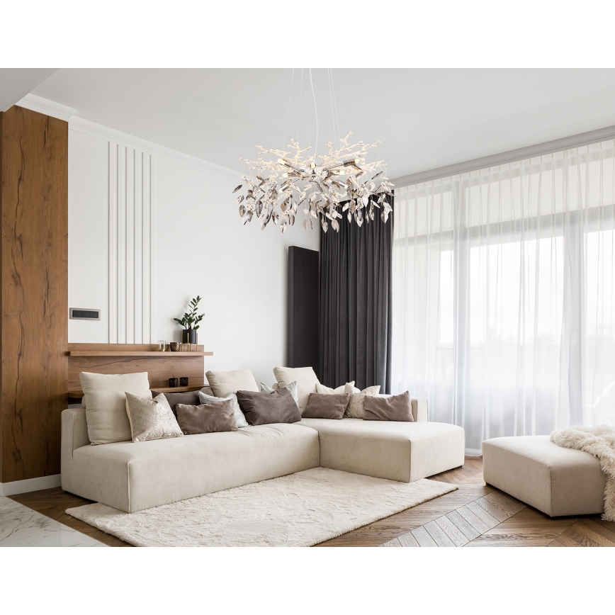 Globo - Пендел 8xG9/8W/230V Ø 61 см лъскав хром