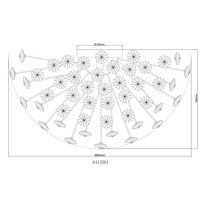 Globo - LED таванно осветително тяло 6xG9/3,5W/230V златисто