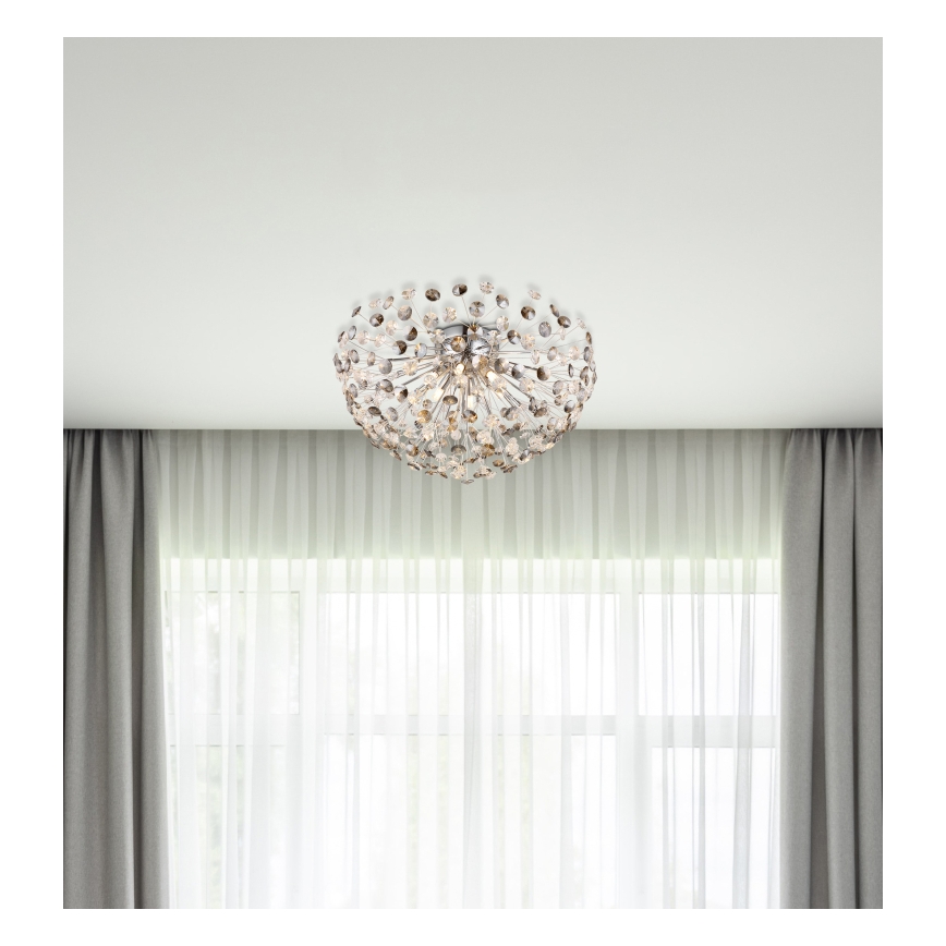 Globo - LED Плафониера 6xG9/3,5W/230V Ø 60 см лъскав хром