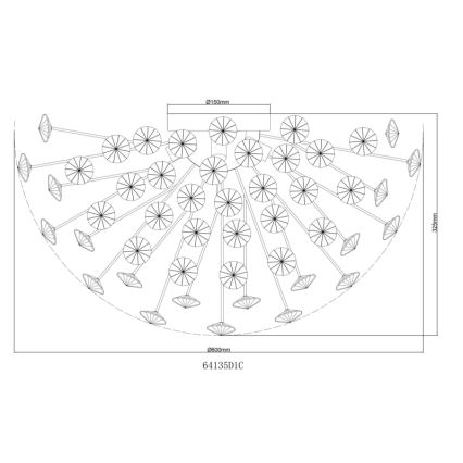 Globo - LED Плафониера 6xG9/3,5W/230V Ø 60 см лъскав хром
