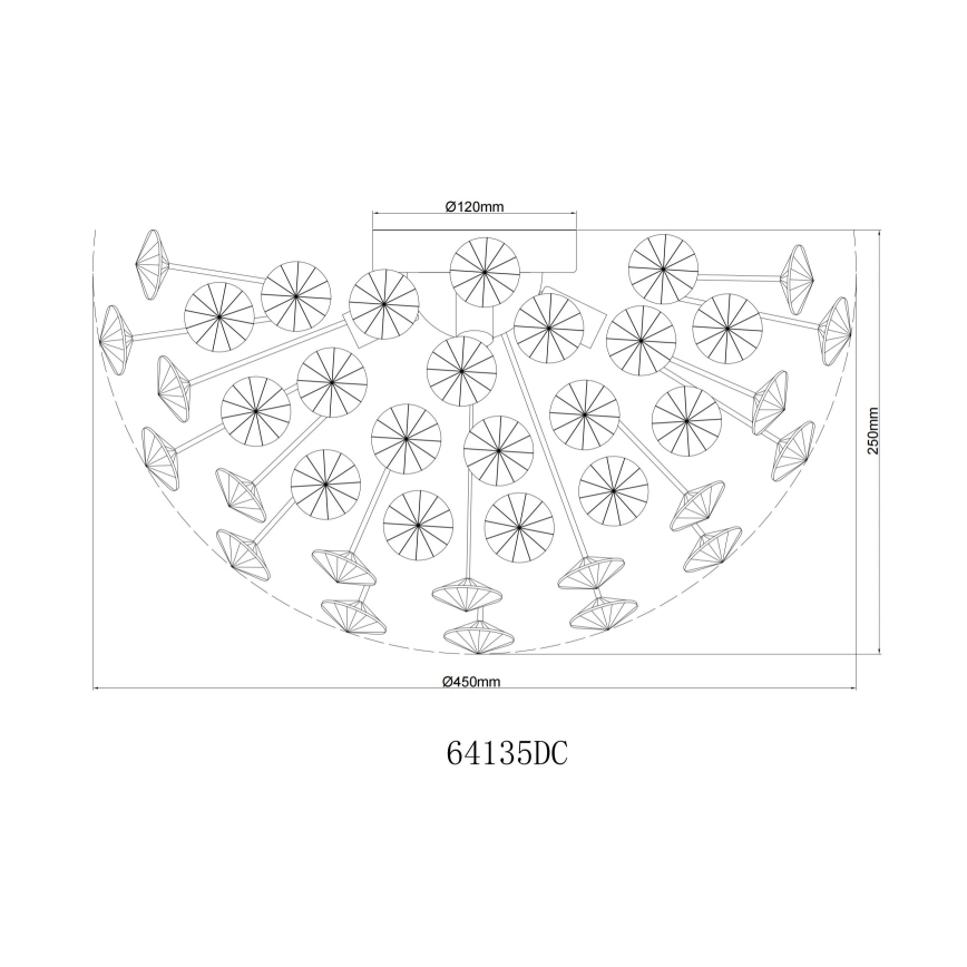 Globo - LED Плафониера 4xG9/3,5W/230V Ø 45 см лъскав хром