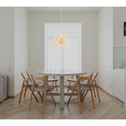 Globo - LED полилей на кабел 8xG9/3,5W/230V златист