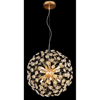 Globo - LED полилей на кабел 8xG9/3,5W/230V златист