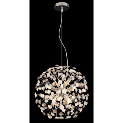 Globo - LED полилей на кабел 8xG9/3,5W/230V лъскав хром