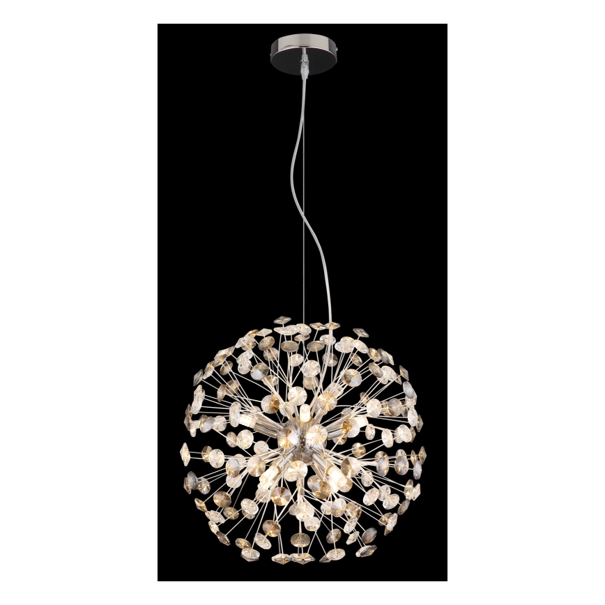 Globo - LED полилей на кабел 8xG9/3,5W/230V лъскав хром