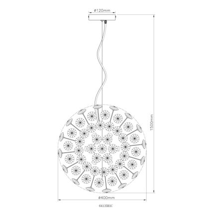 Globo - LED полилей на кабел 8xG9/3,5W/230V лъскав хром