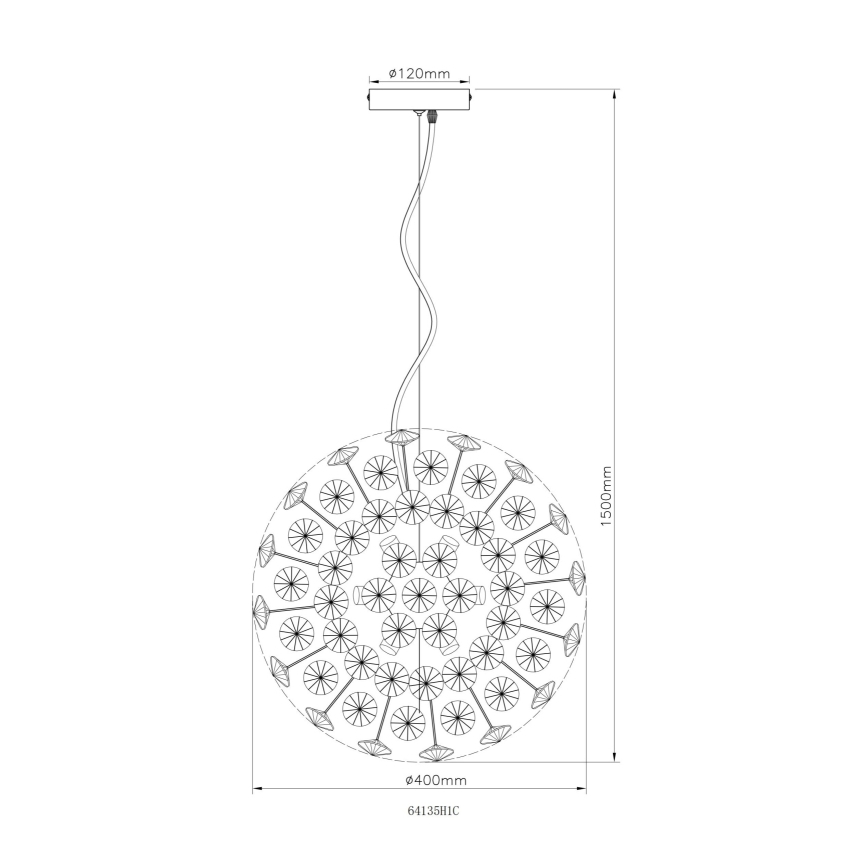 Globo - LED полилей на кабел 8xG9/3,5W/230V лъскав хром