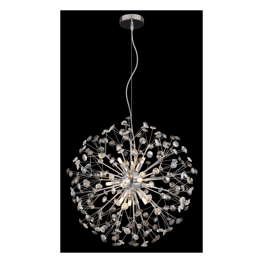 Globo - LED полилей на кабел 9xG9/3,5W/230V лъскав хром
