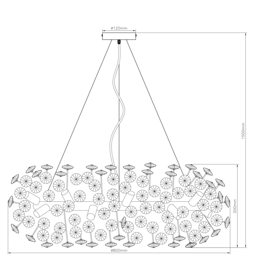 Globo - LED кристален полилей на кабел 20xG9/3,5W/230V