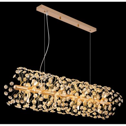 Globo - LED полилей на кабел 12xG9/3,5W/230V златист