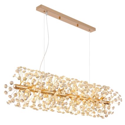 Globo - LED полилей на кабел 12xG9/3,5W/230V златист
