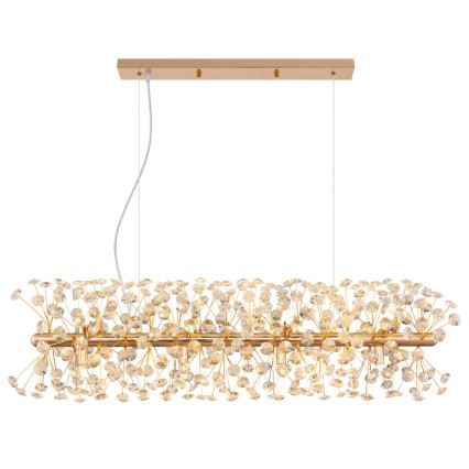 Globo - LED полилей на кабел 12xG9/3,5W/230V златист