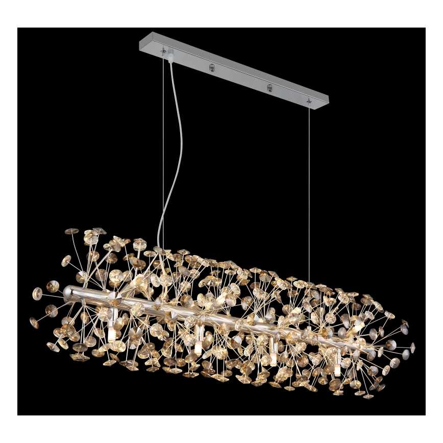 Globo - LED полилей на кабел 12xG9/3,5W/230V лъскав хром