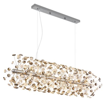 Globo - LED полилей на кабел 12xG9/3,5W/230V лъскав хром